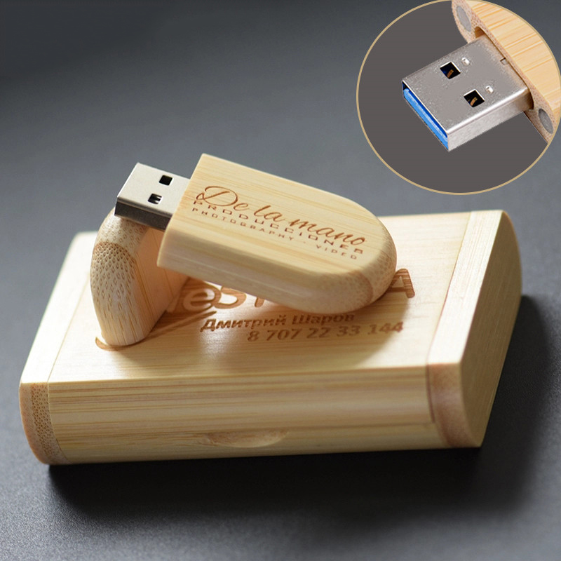 Wooden USB 3.0 Flash Drive with Box
